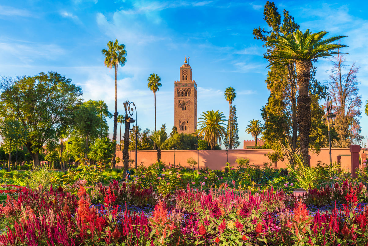 Koutoubia Mosque and gardem, Marrakesh